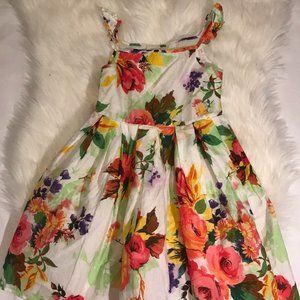 Miss CG Girls Dress - White with Floral Print